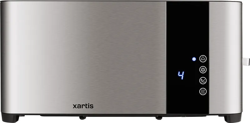 Xartis Toaster XK-TO 6010, 4-Scheiben, LCD, Edelstahl