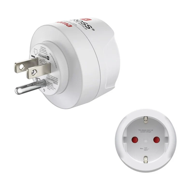 Hama Reiseadapter Typ B (3‑polig) Adapter 15A USA/Kanada