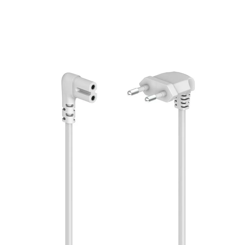 Hama Netzkabel abgewinkelt 1,5m Eurostecker weiß C7