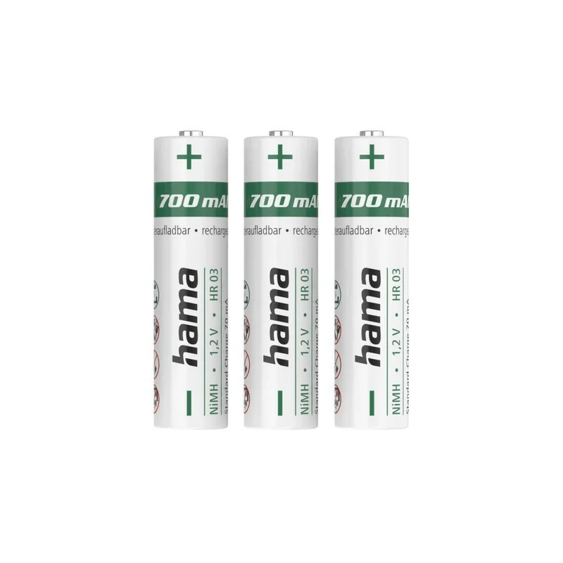 Hama AAA Micro NiMH Akkus 700mAh 1,2V 3er-Pack 00223526