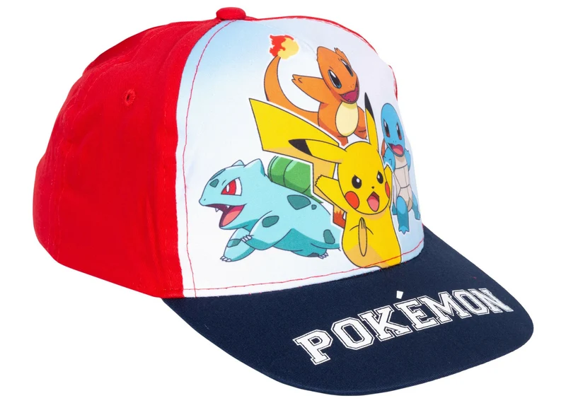 Pokémon Snapback Kappe rot mit stylischem Motiv