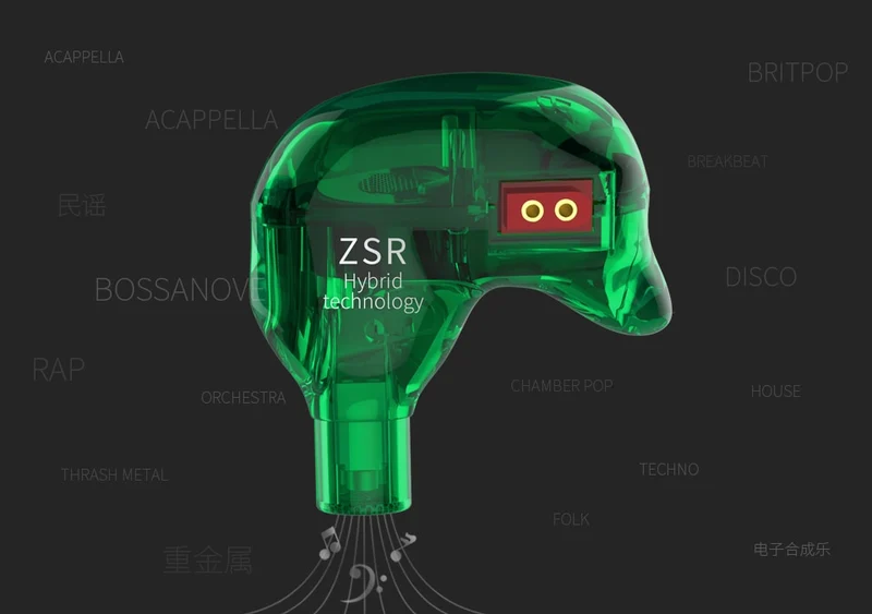 KZ ZSR Six Drivers In Ear Earphone Armature And Dynamic Hybrid Headset