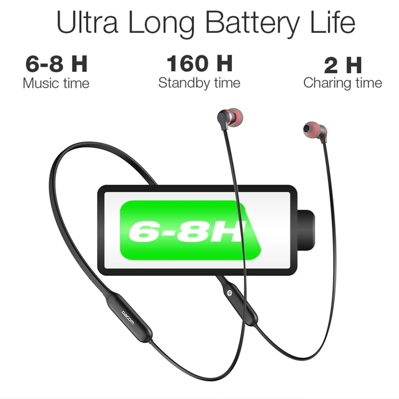 Dacom L06 HD Sound Neckband Magnetic Bluetooth Earphone