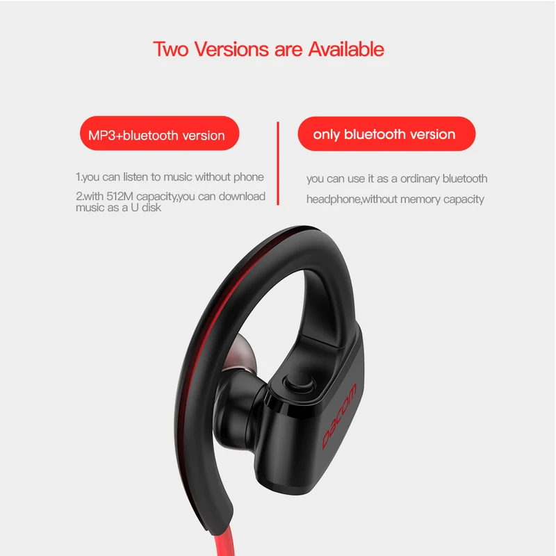 DACOM P10 MP3 Player Sport Bluetooth Headphone