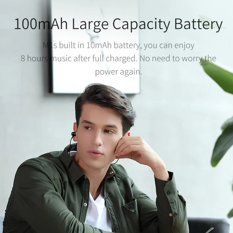 QCY M1S magnetic V4.2 chip Bluetooth headphone