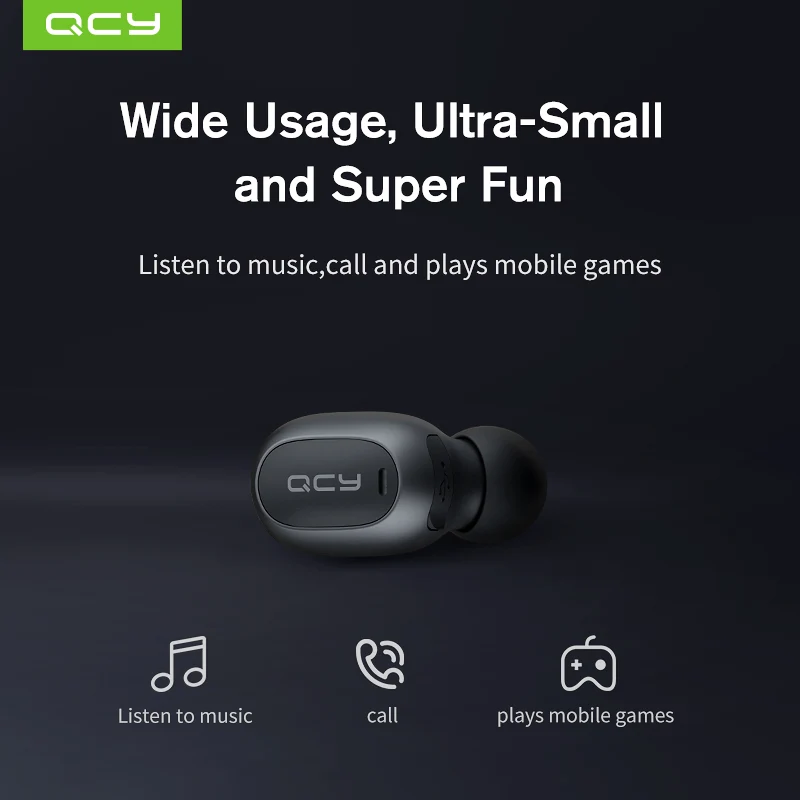 QCY QM1 mono mini Invisible 5.0 wireless Bluetooth earbuds