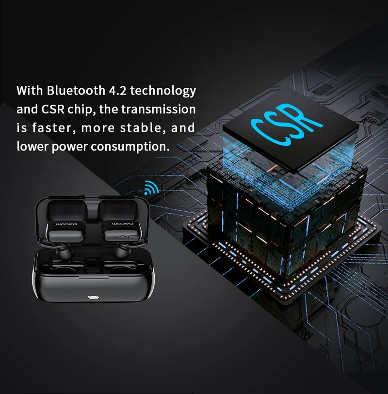DACOM GF8 TWS Mini Wireless Earphones with Microphone