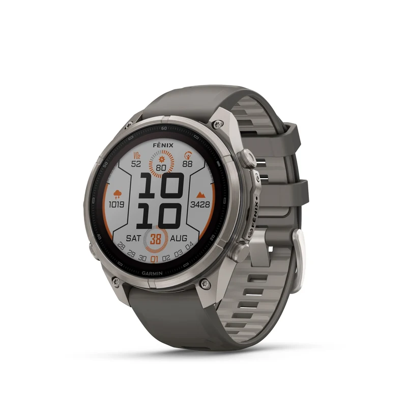Garmin Fenix 9 Pro Solar 47mm Titanium GPS Smartwatch Pebble Gray Band