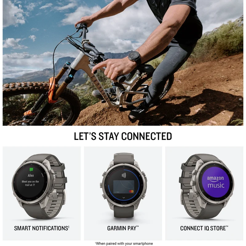 Garmin Fenix 9 Pro Solar 47mm Titanium GPS Smartwatch Pebble Gray Band