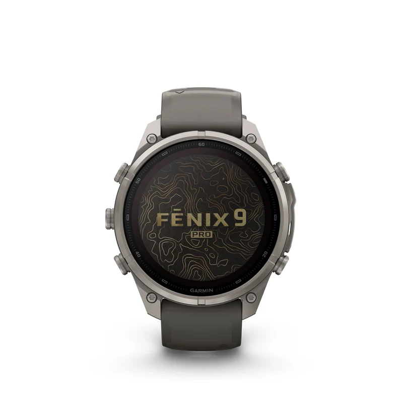 Garmin Fenix 9 Pro Solar 47mm Titanium GPS Smartwatch Pebble Gray Band