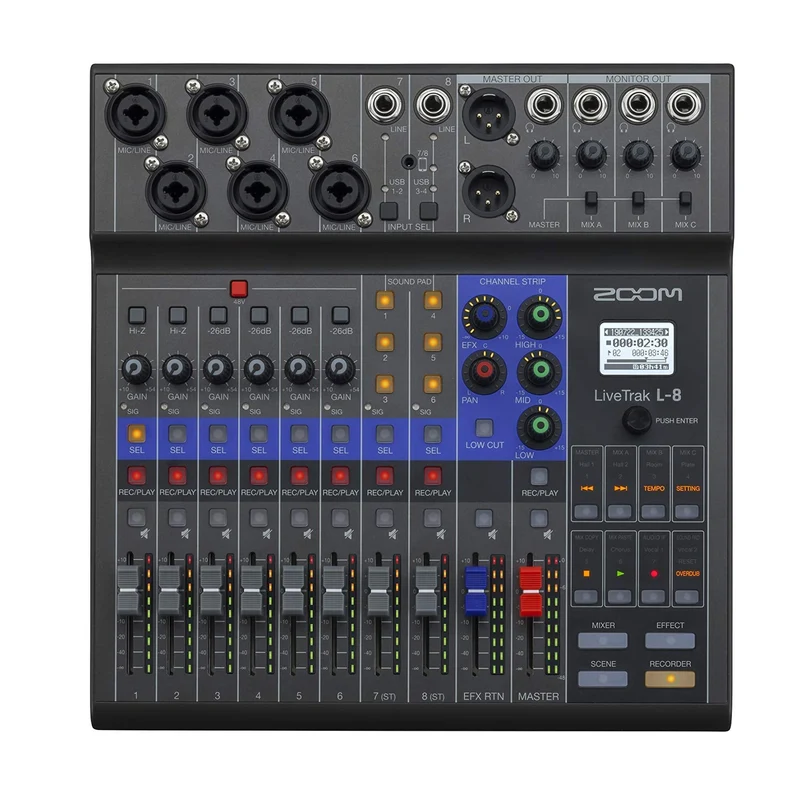 Zoom Podcast Digital Mixer/Recorder (L-8)