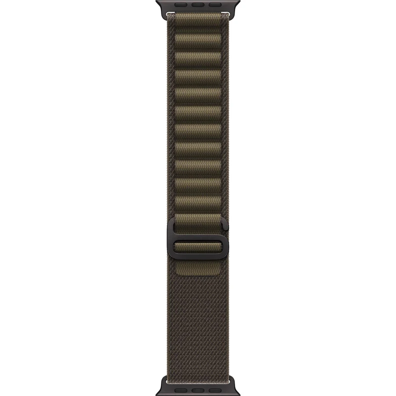 Apple Watch 49mm [Dark Olive] Alpine Loop [Small] [Black Titanium Finish]