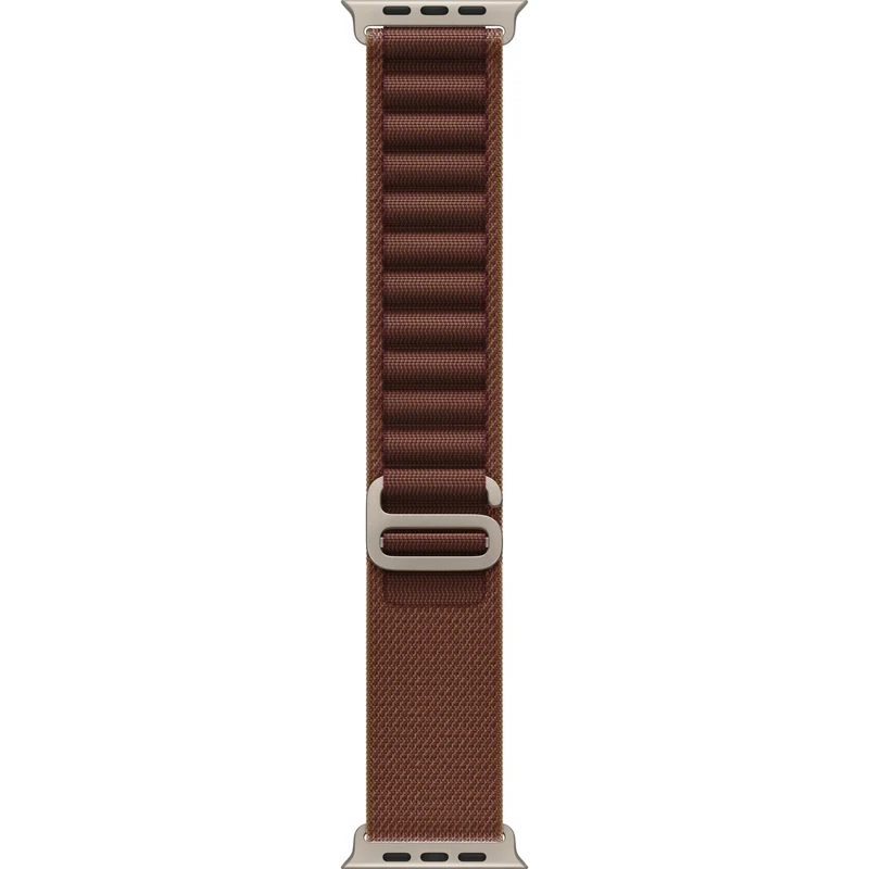 Apple Watch 49mm [Burgundy] Alpine Loop [Small] [Natural Titanium Finish]