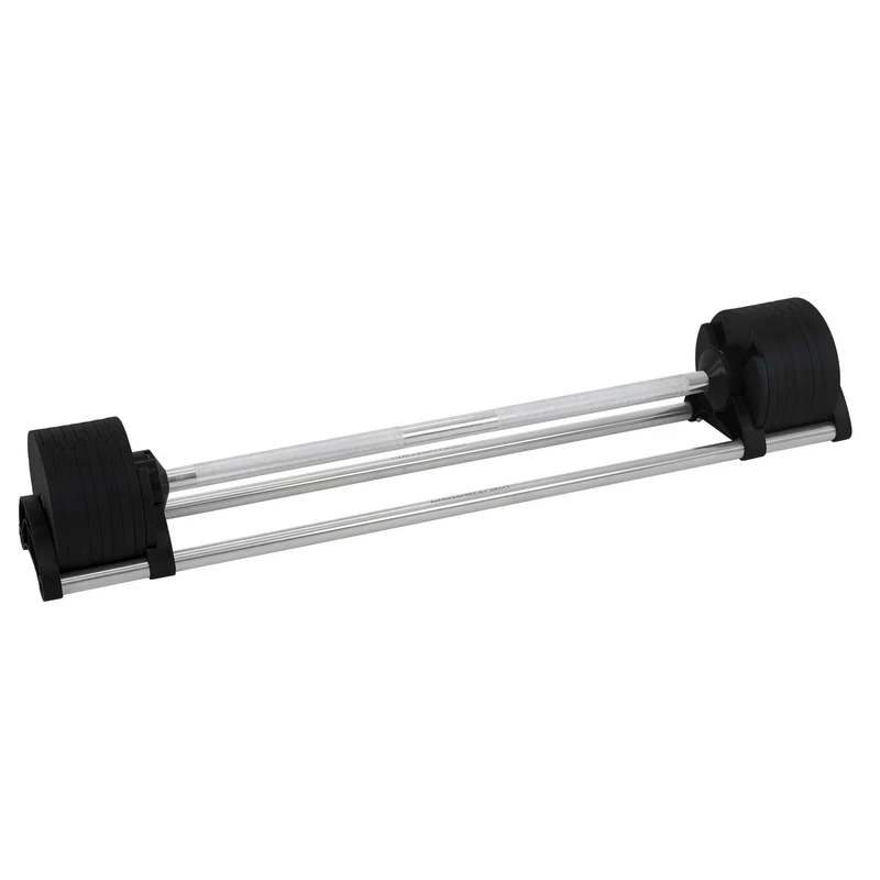 Powertrain Eon 41kg Adjustable Barbell Set with Storage Tray, 16-in-1 Fast Dial Weights for Home Gym Strength Training