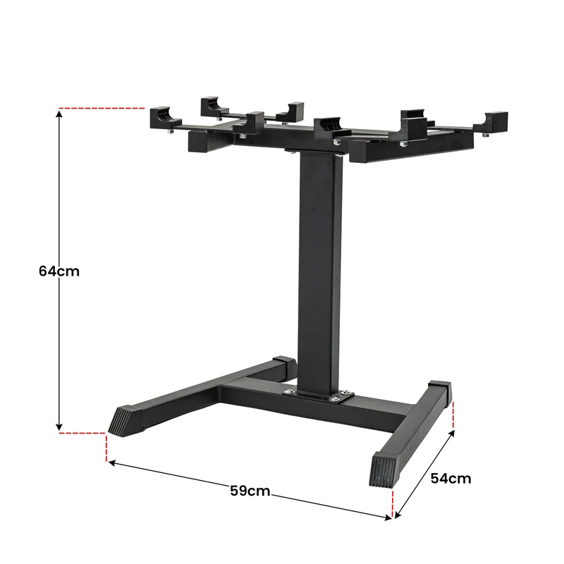 Powertrain 150kg Heavy Duty Adjustable Dumbbell Stand Weight Rack Holder for Eon 36kg Dumbbells Home Gym Storage