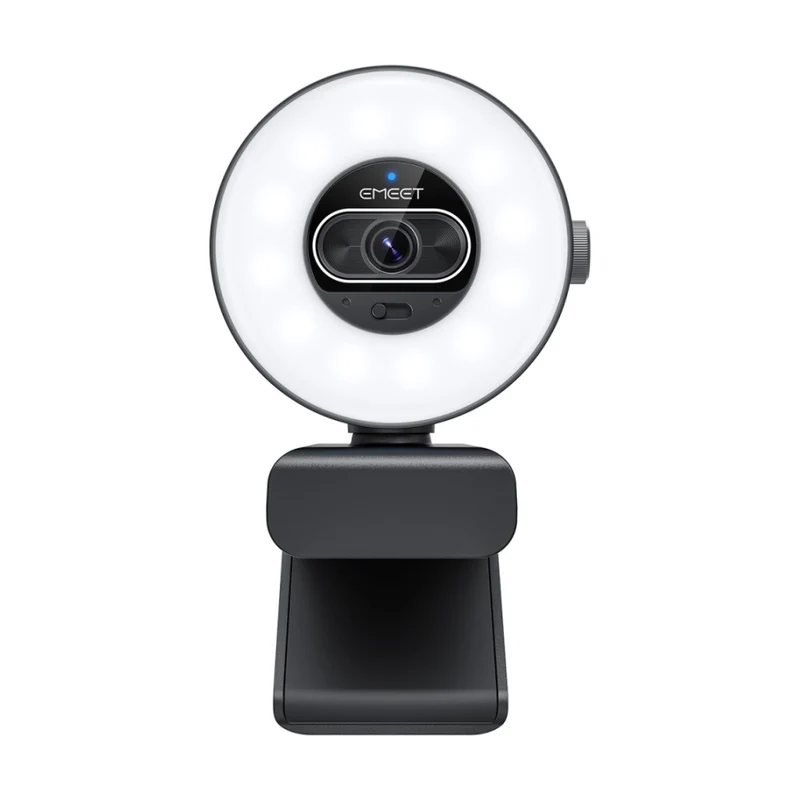 Emeet SmartCam S600L 4K Streaming Webcam with Built-in Ring Light