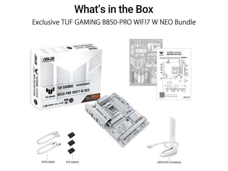 Asus TUF Gaming B850-Pro WiFi7 W Neo AM5 ATX Motherboard (TUF GAMING B850-PRO WIFI7 W NEO)