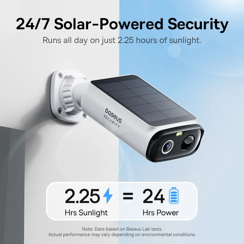Baseus S1 Lite 2K Solar Security Camera with AI (White)