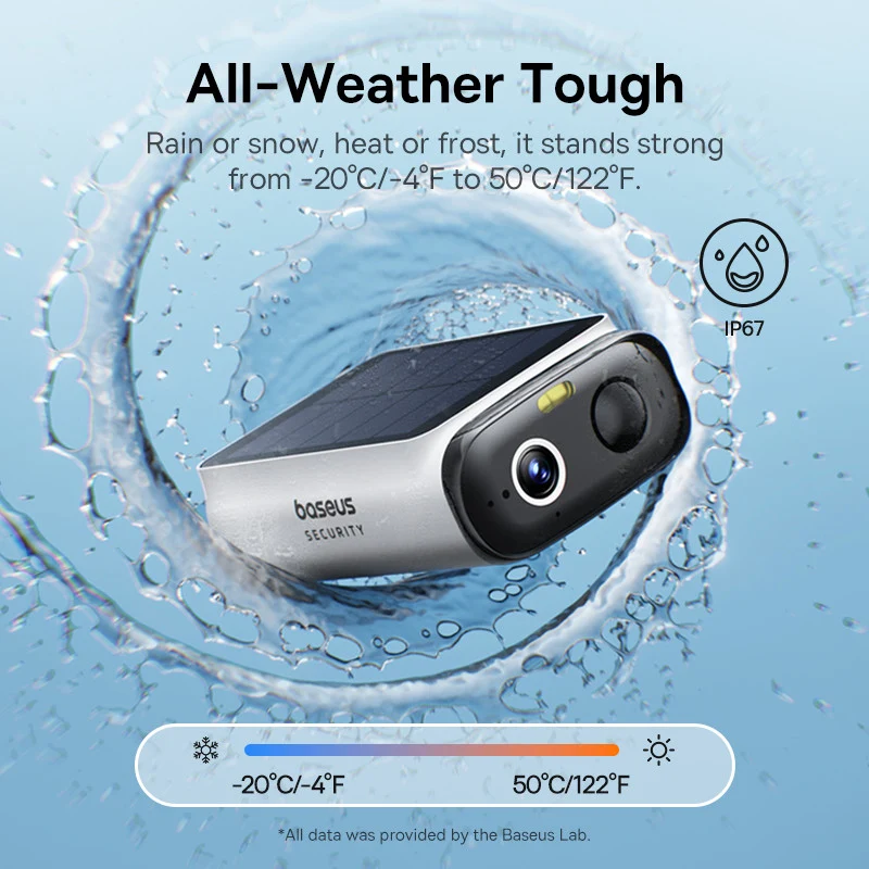 Baseus S1 Lite 2K Solar Security Camera with AI (White)