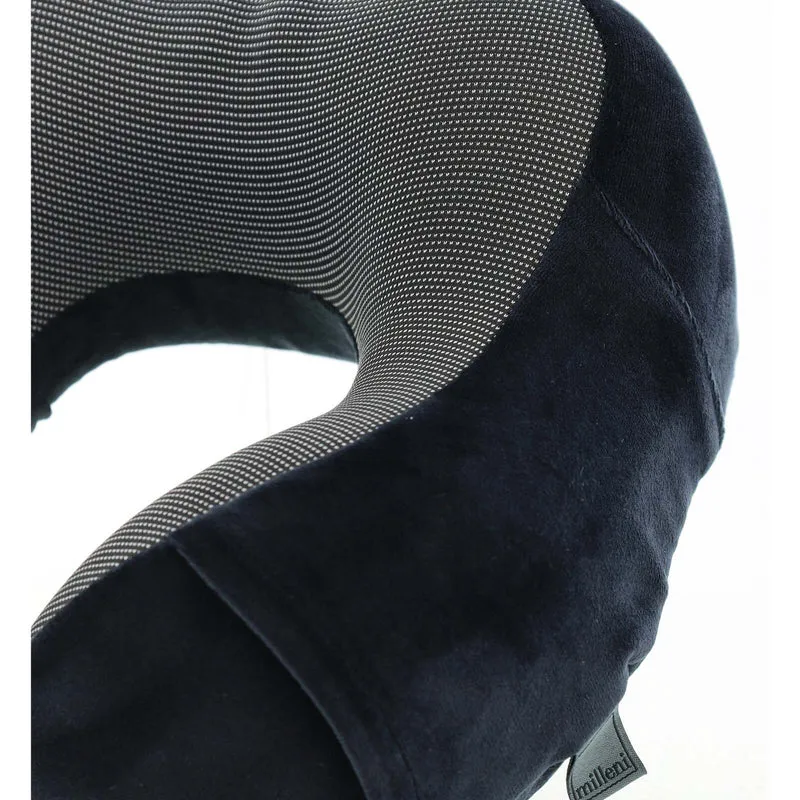 Milleni Memory Foam Comfort Ergonomic Air Travel Neck Pillow - Black