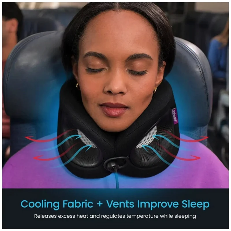 Cabeau Evolution X Memory Foam Travel Neck Pillow Diamond Adjustable Black