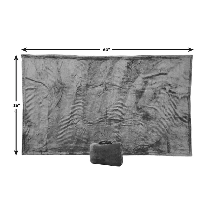 Cabeau Fold 'n Go 4-in-1 Travel Blanket & Pillow (Charcoal)