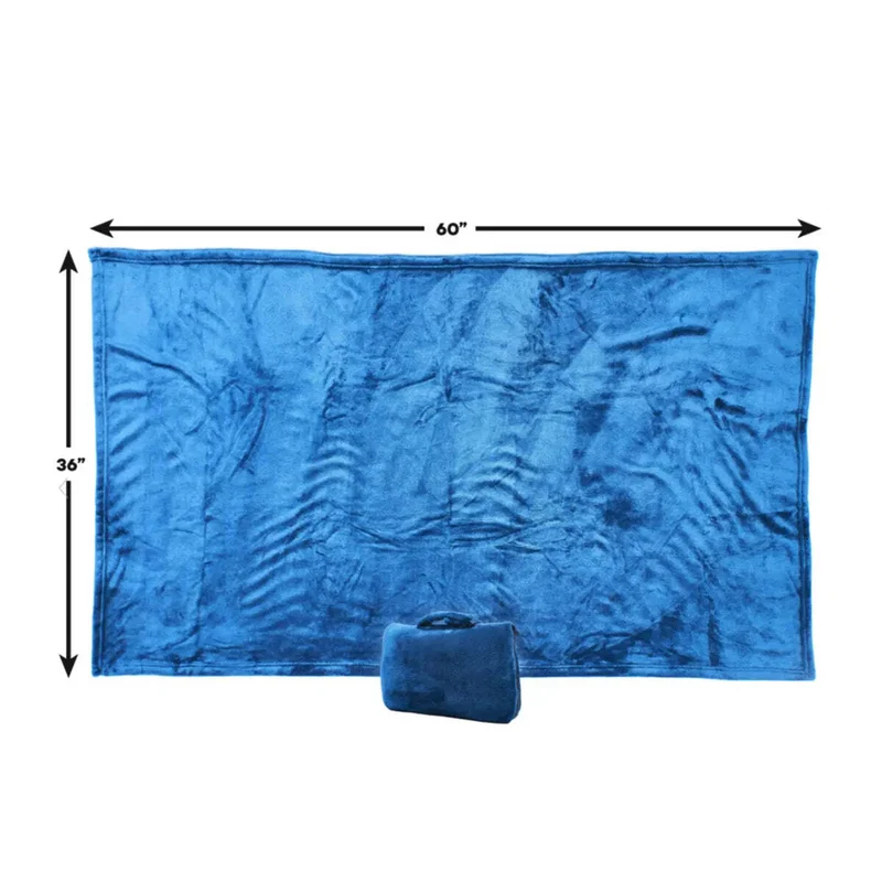 Cabeau Fold 'n Go 4-in-1 Travel Blanket & Pillow (Blue)