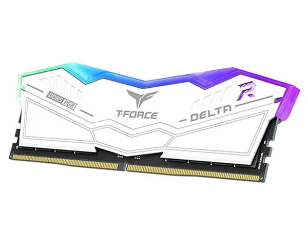 Team 32GB (2x16GB) FF4D532G6400HC40BDC01 T-Force Delta RGB White CL40 6400MHz DDR5 RAM