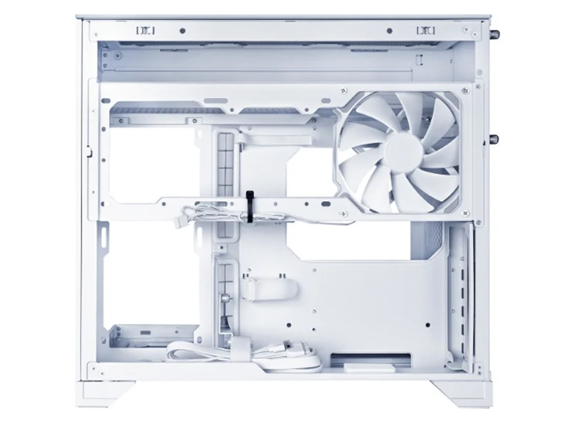 Lian Li O11 Vision-M Compact Tempered Glass Dual-Chamber Micro-ATX Case - White