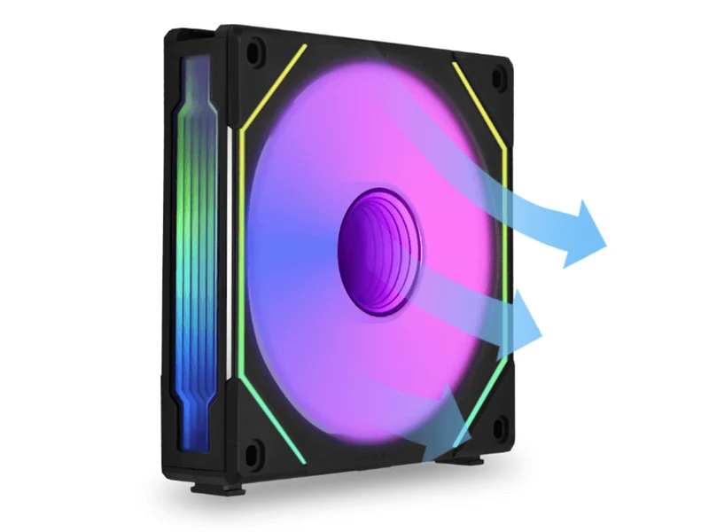 Lian Li UniFan SL Infinity 140mm Reverse Blade ARGB PWM Fan - Black (14RSLIN1B)