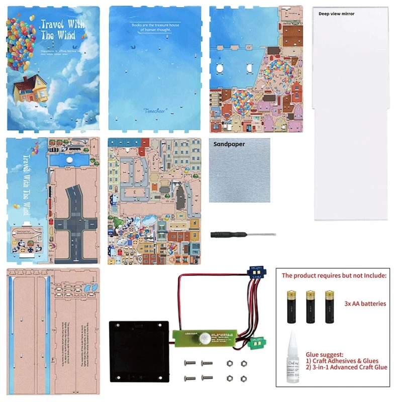 Tonecheer Travel with The Wind Book Nook Kit
