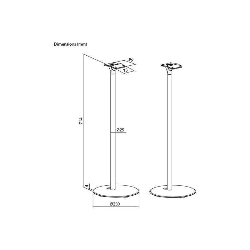 Goobay Speaker Stand Modern Era 3 for Sonos Era 300 - Black