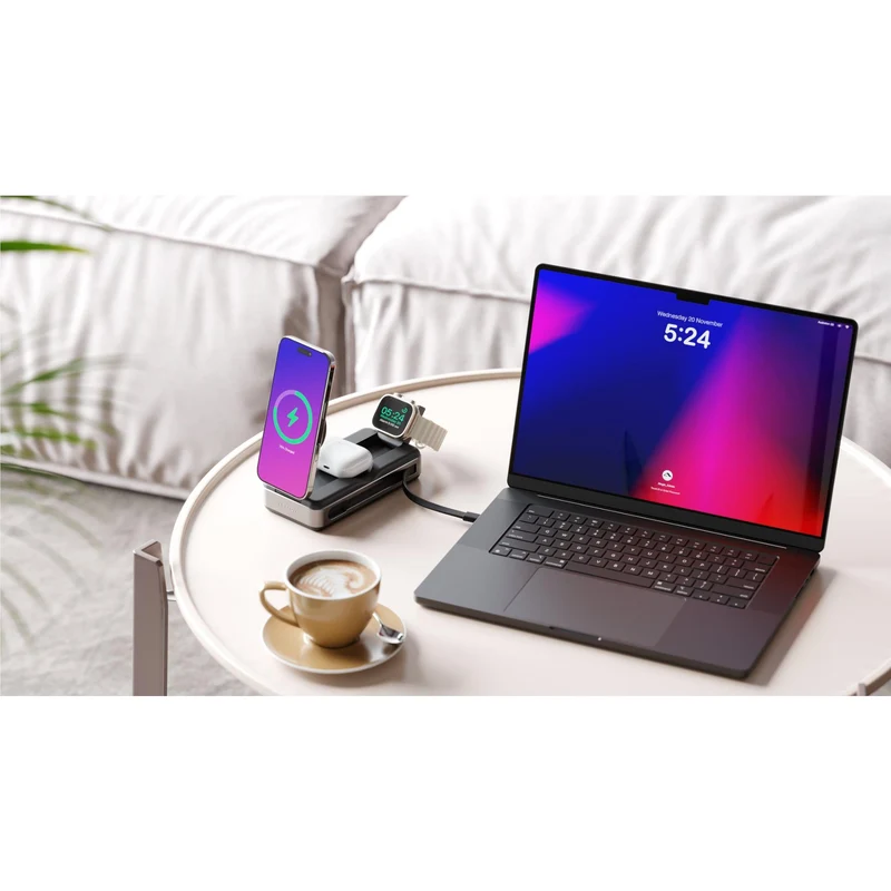 Alogic Roam 21,000mAH 6-in-1 Power Bank with Qi2 Fast Wireless & 100W USB-C Laptop Charging