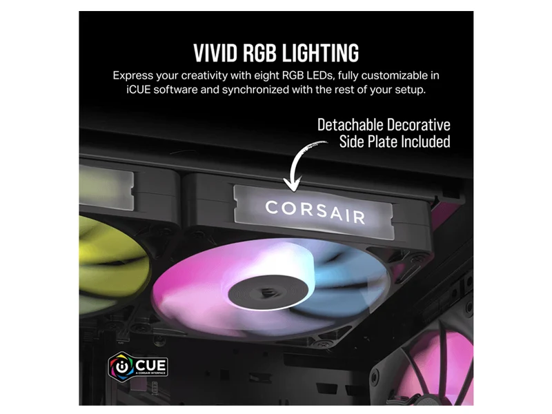 Corsair iCUE LINK RX140 II RGB 140mm PWM Single Case Fan - Black