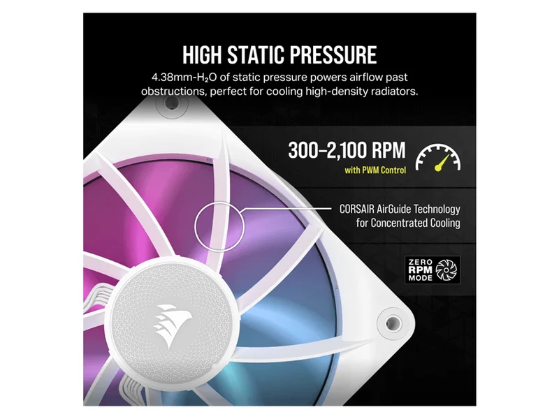 Corsair iCUE LINK RX120 II RGB 120mm PWM Fan Expansion - White
