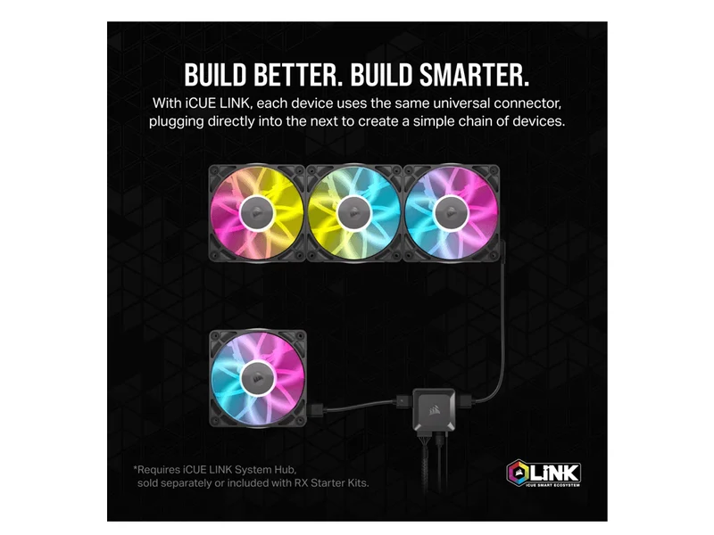 Corsair iCUE LINK RX140 II RGB 140mm PWM Single Fan - White