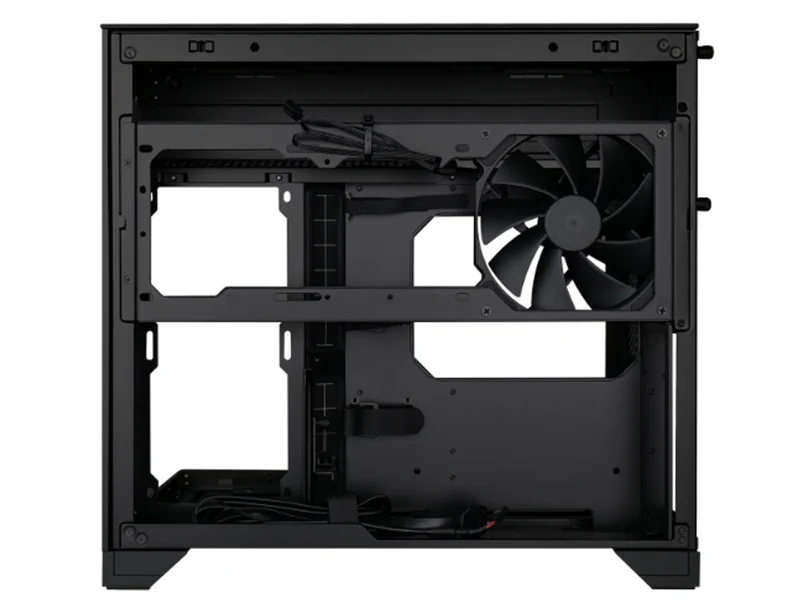 Lian Li O11 Vision-M Compact Tempered Glass Dual-Chamber Micro-ATX Case - Black