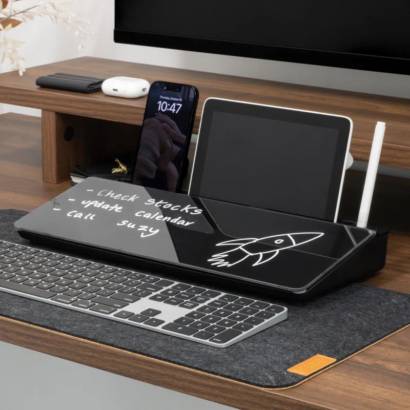 Desky Desktop Whiteboard - Black