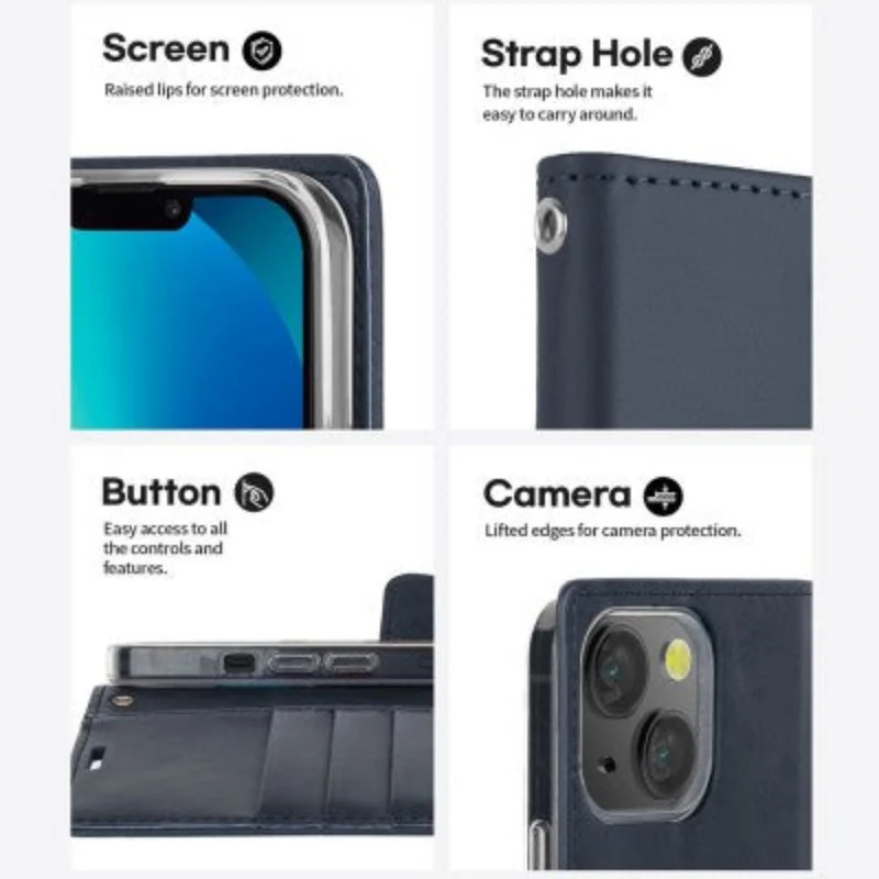 Goospery Bluemoon Diary for iPhone 16 Pro - Hot Pink, With Magsafe