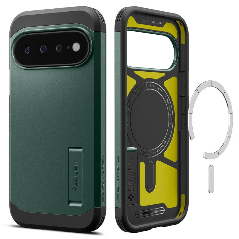 Spigen Google Pixel 11 Pro XL Tough Armor (MagFit) Case (Abyss Green)