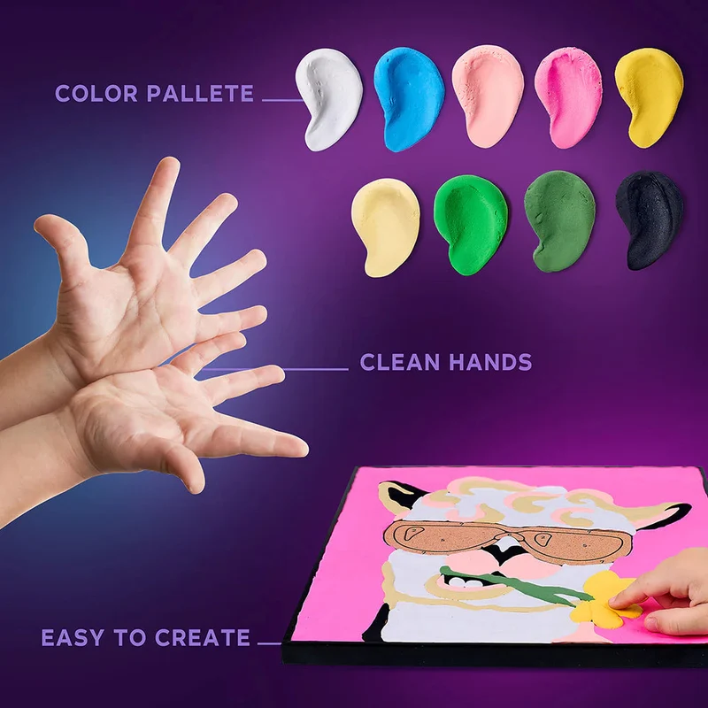 Okto Coloring with Clay Set by Numbers 29x29cm - Llama