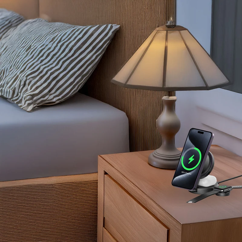 Laser 3 in 1 Foldable Wireless Charging Stand