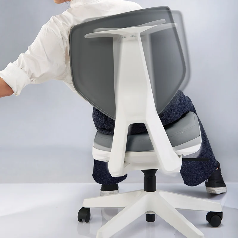Desky Swivel 3D Tilt Chair (White/Grey)