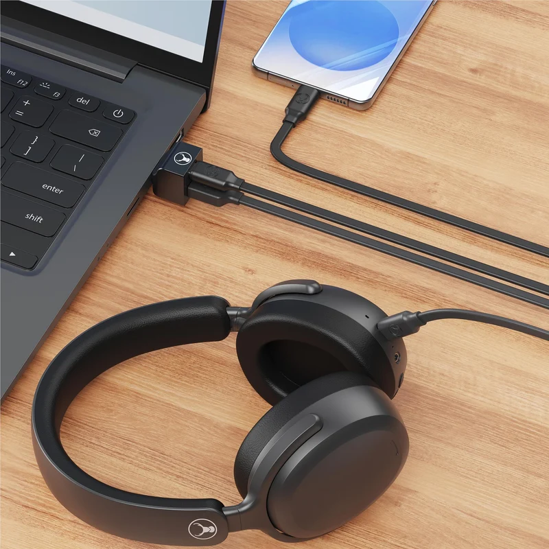 Bonelk USB-A to USB-C/USB-A Dual Adapter (Black)