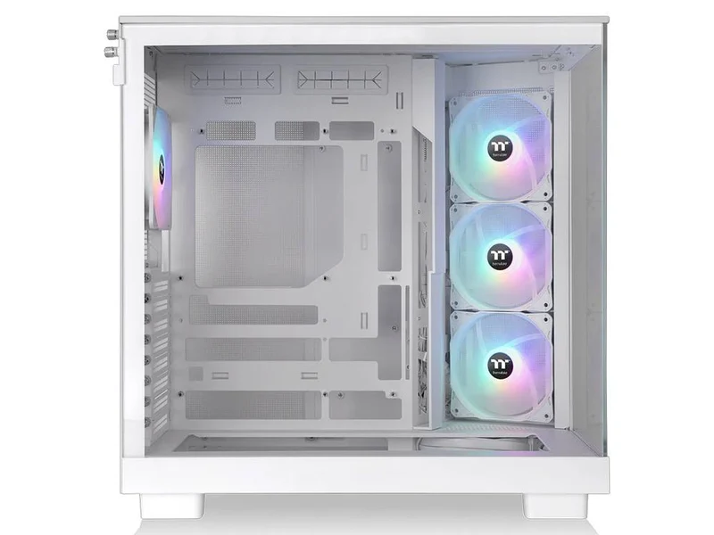 Thermaltake View 380 XL Tempered Glass ARGB Snow Mid-Tower Case - White Snow