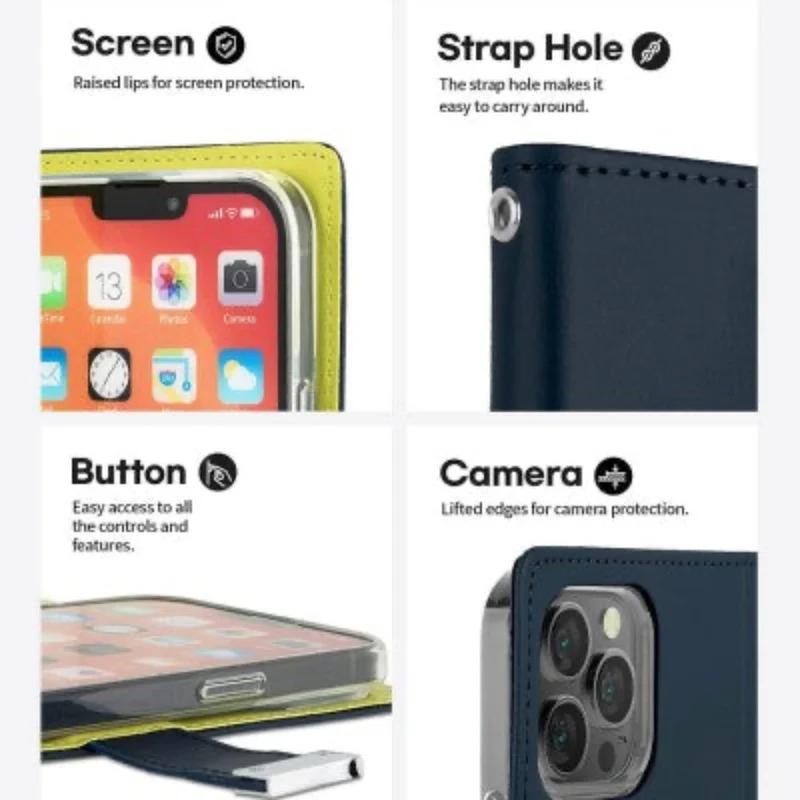 Goospery Rich Diary for iPhone 16 Pro Max - Brown