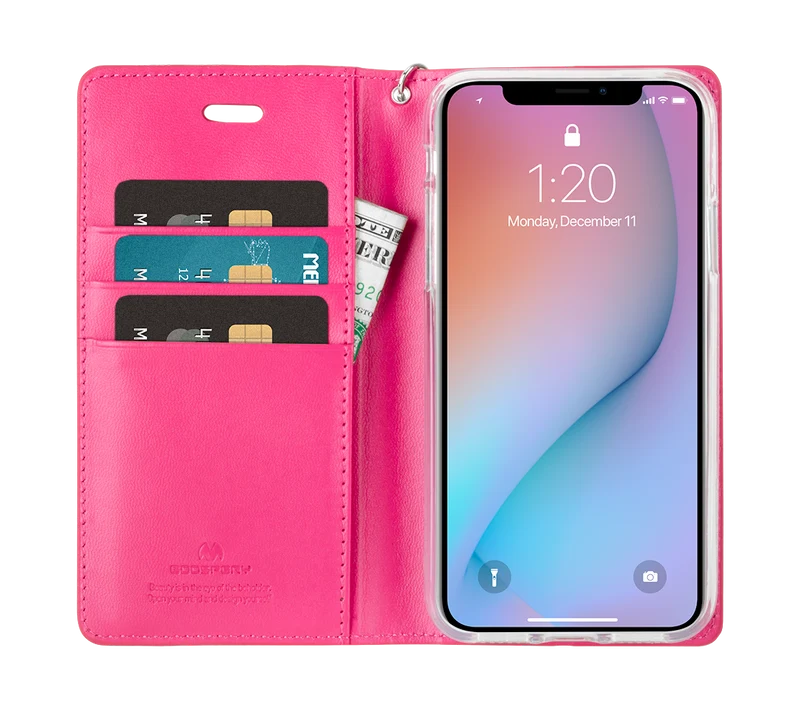 Goospery Bluemoon Flip Case for iPhone 13 Pro - Red