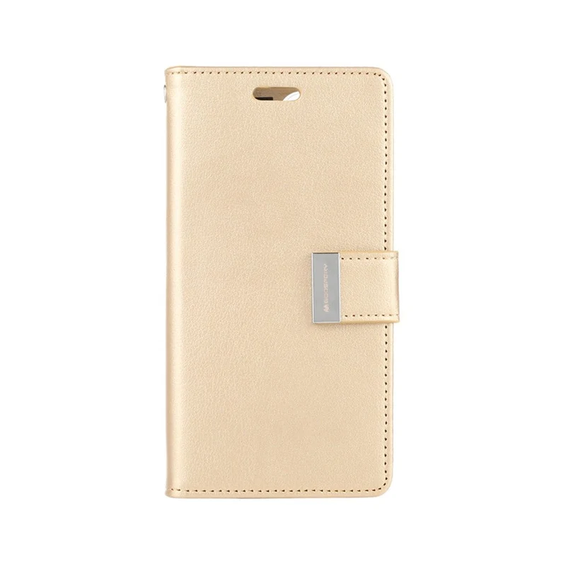 Goospery Rich Diary case for iPhone 15 Plus - Rose Gold
