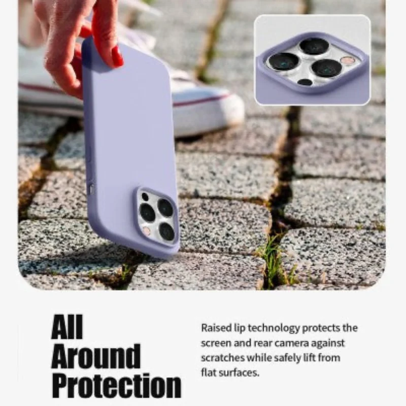 Goospery Silicon for iPhone 16 - Lavender Grey