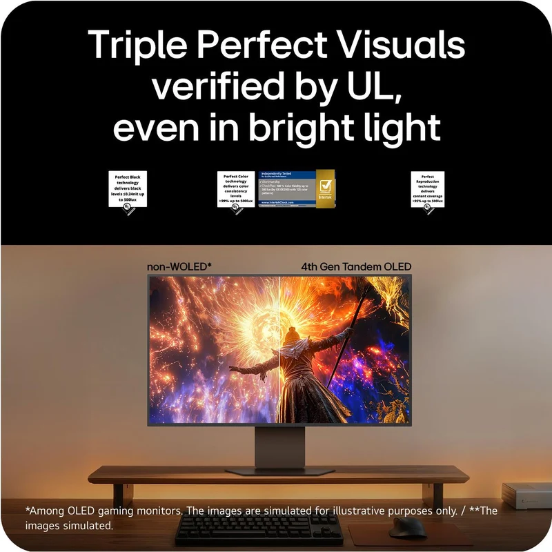 LG UltraGear evo AI 32GX870B 32" 4K UHD Dual Mode 240Hz/480Hz OLED Gaming Monitor